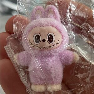 Miniature Labubu Purple Velvet Figurine Standing Style